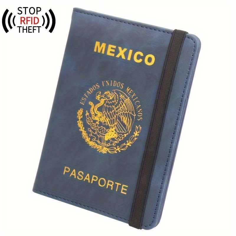 Funda Pasaporte Ranura Tarjeta Funda Pasaporte Piel Becerro - Temu