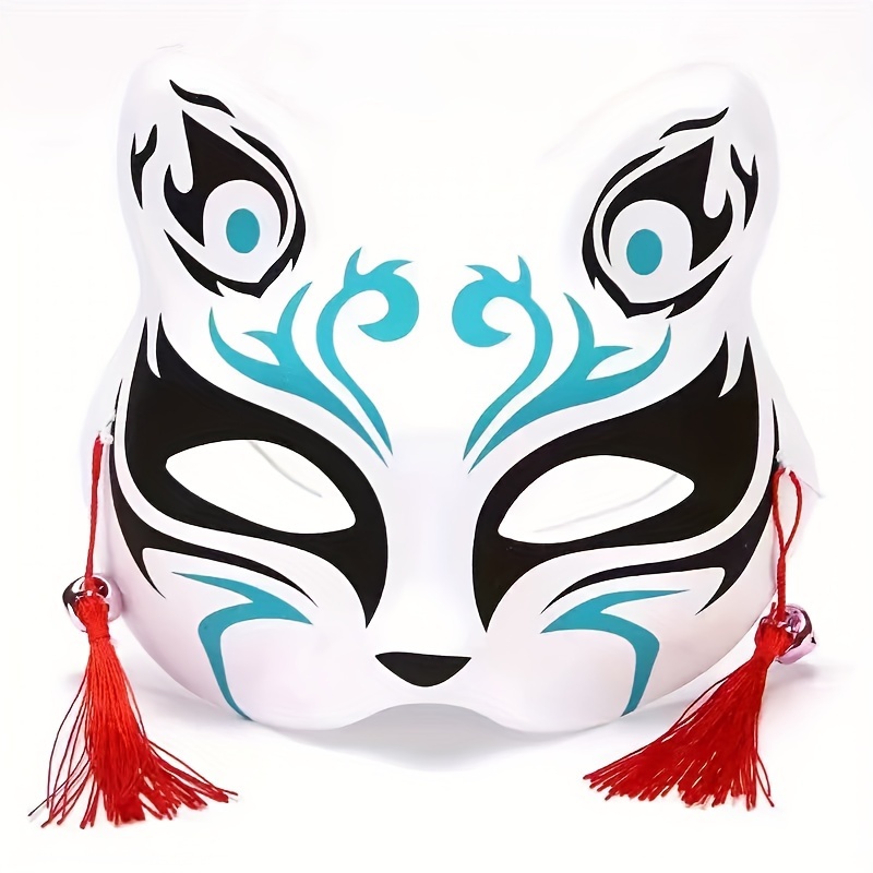 Fox Cosplay Mask Half Face Cat Mask For Christmas Party Costume