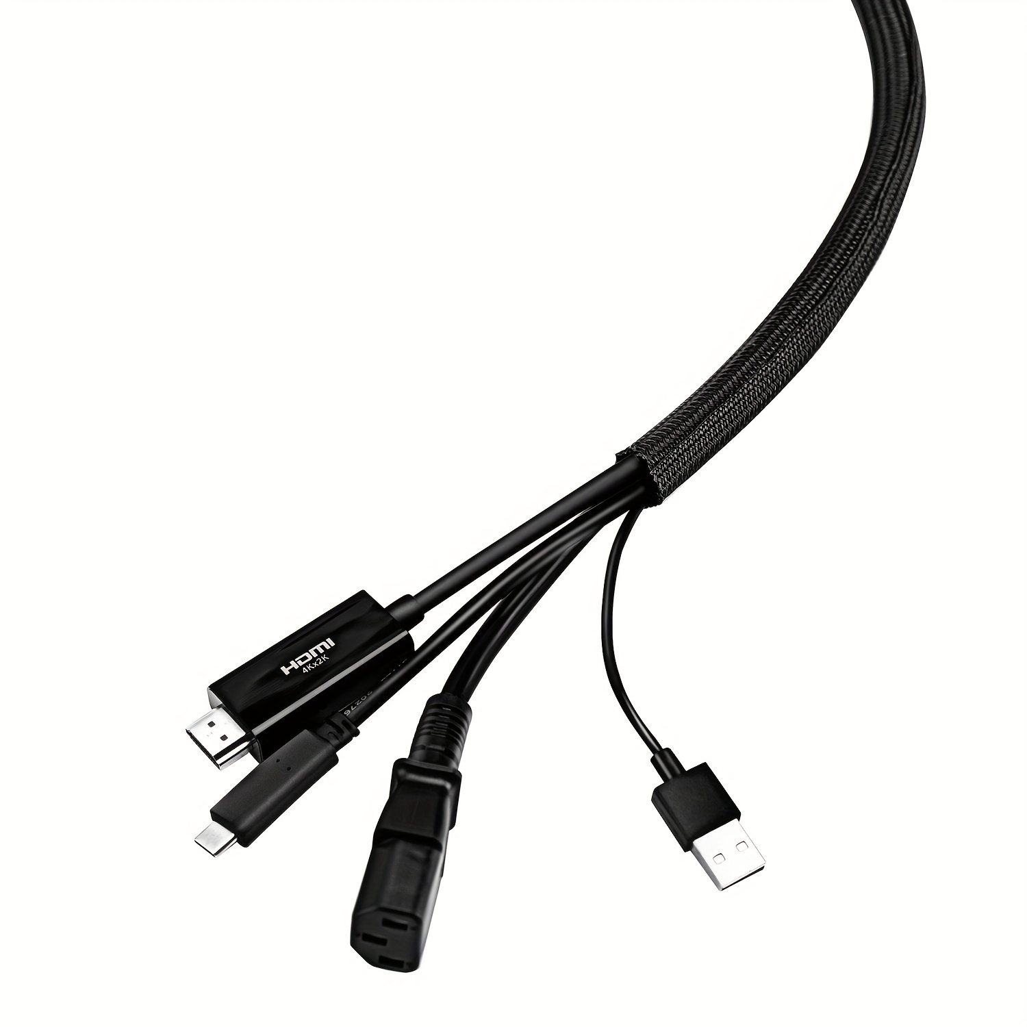 Zipper Cable Sleeve By Wrap-it Storage - Black - Cord Organizer And Cable  Protector For Desk, Computer, Tv Cord Management To Hide And Cover Wire And  Extension Cables - Temu