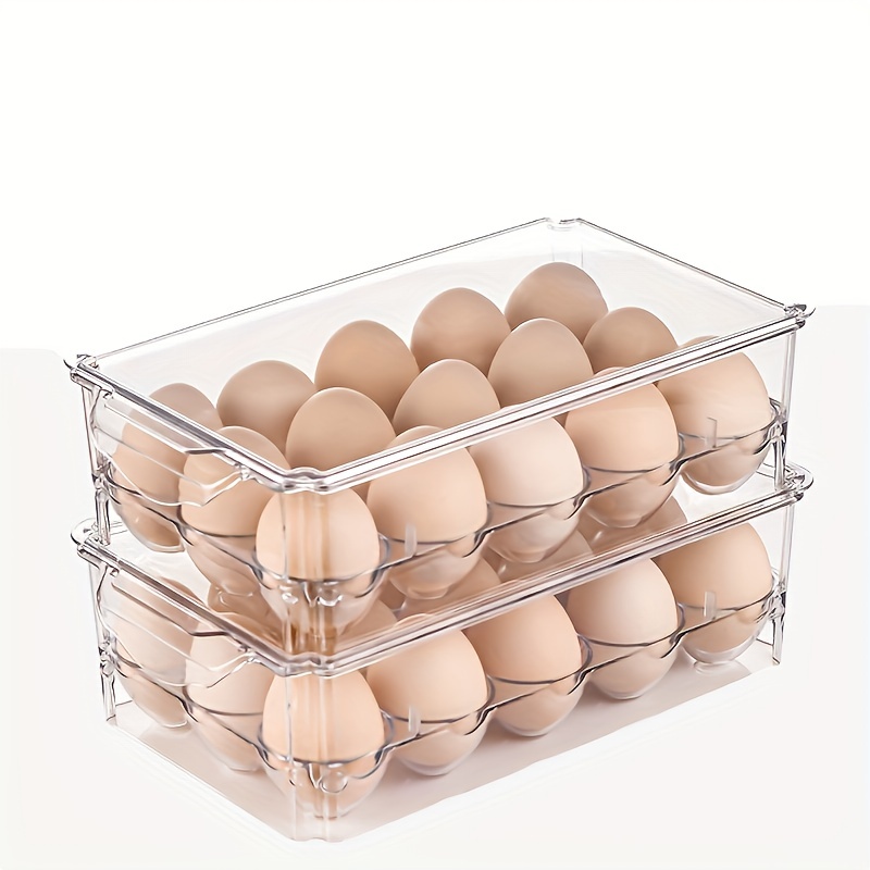 Portauova a 30 griglie rotante a 3 livelli organizzatore per uova da  frigorifero salvaspazio scatola portaoggetti per uova da cucina custodia  portatile per vassoio per uova