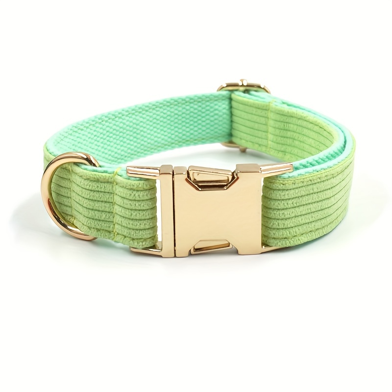 Personalized Corduroy Dog Collar with DIY Engraved Name