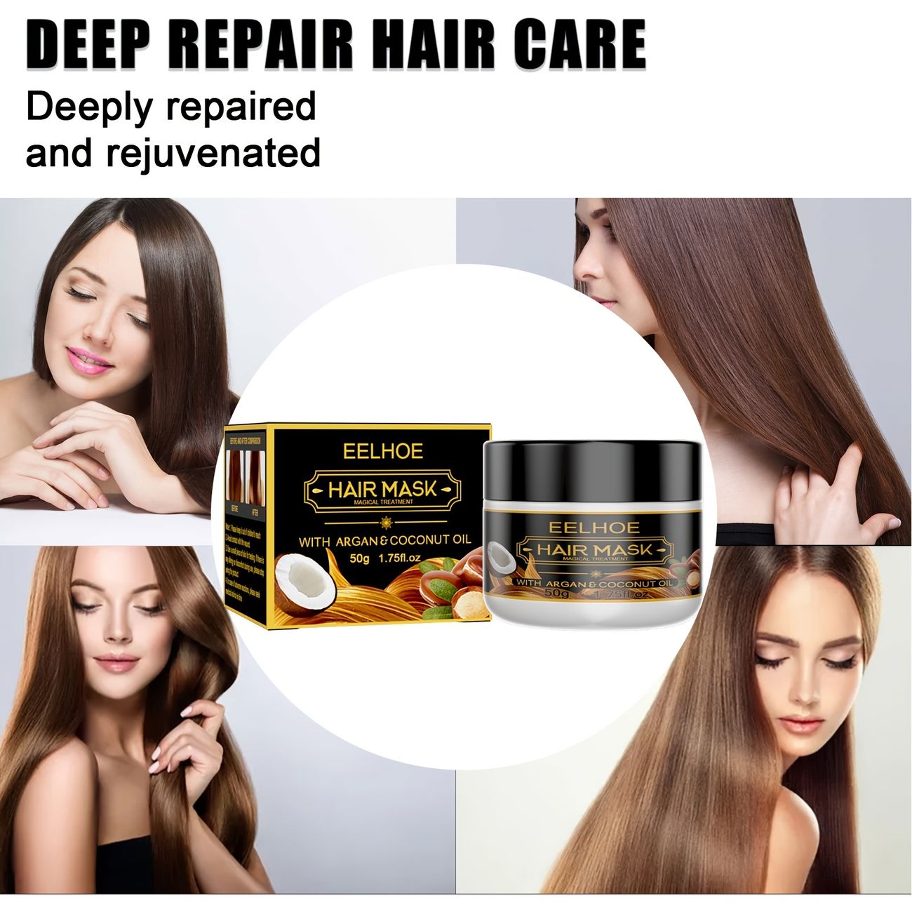 Keratin Hair Repair Mask Hair Treatment Mask Advanced Hair Root Hair Damage  Repair For Dry Damaged Hair | Today's Best Daily Deals | Temu