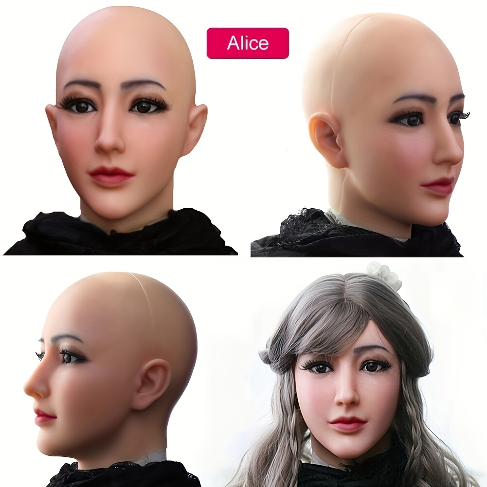 Silicone Head Cover, Makeup Costume Role Playing Accessories, From Male To  Female, Realistic Silicone Mask