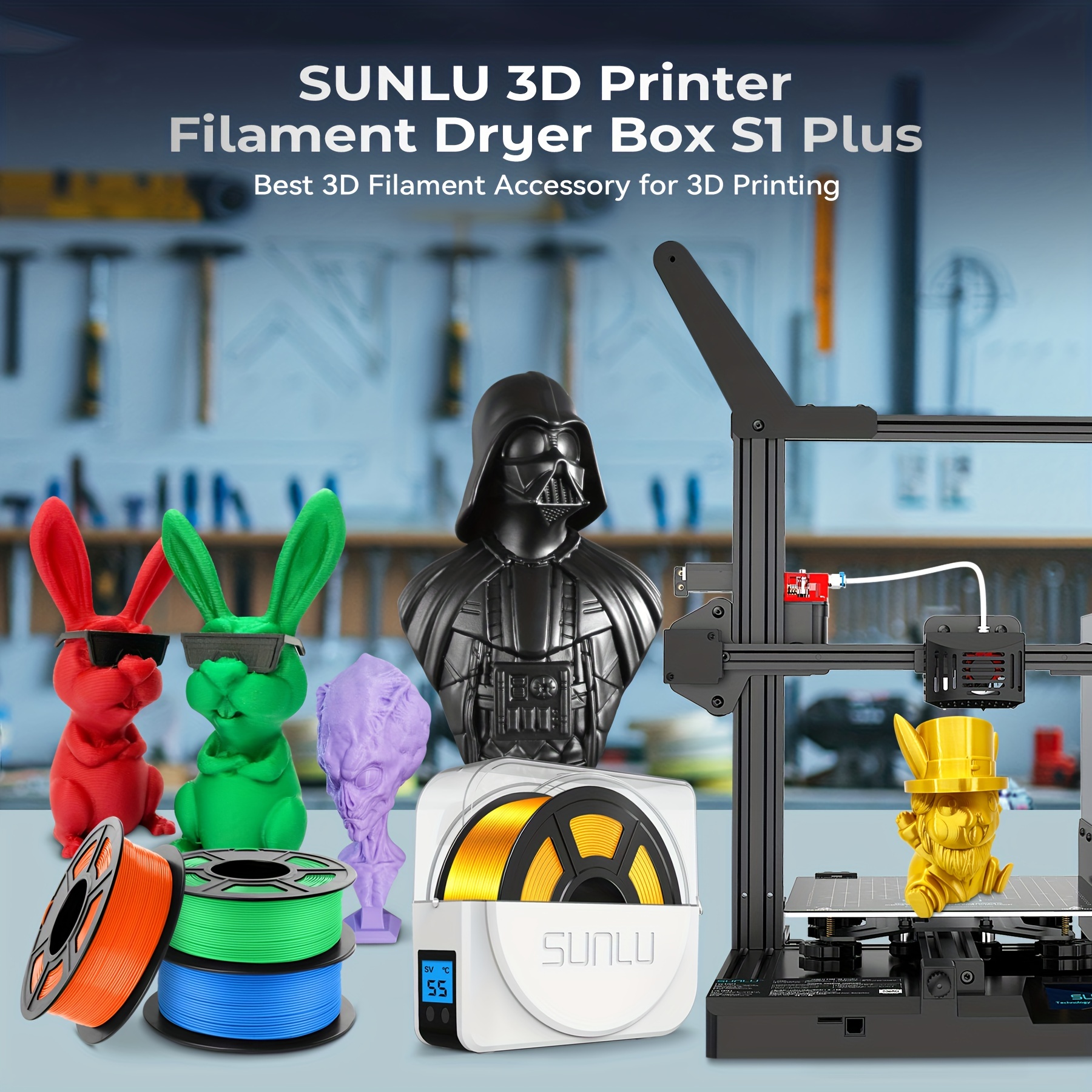 Sunlu Filament Dryer Box With Fan For 3d Printer Filament - Temu