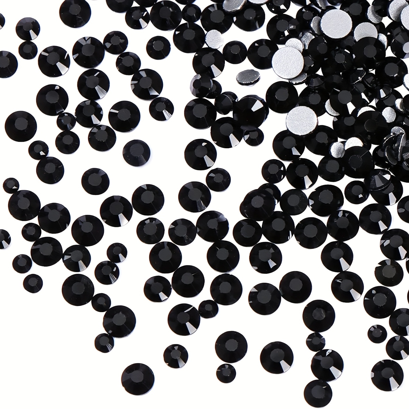 1600pcs Flat Rhinestones Glass Diamonds Gemstones For DIY Crafts, Eye  Makeup, Mugs, Jewelry Making, Nail Art, Etc. 6 Sizes Ss6-ss20 Black