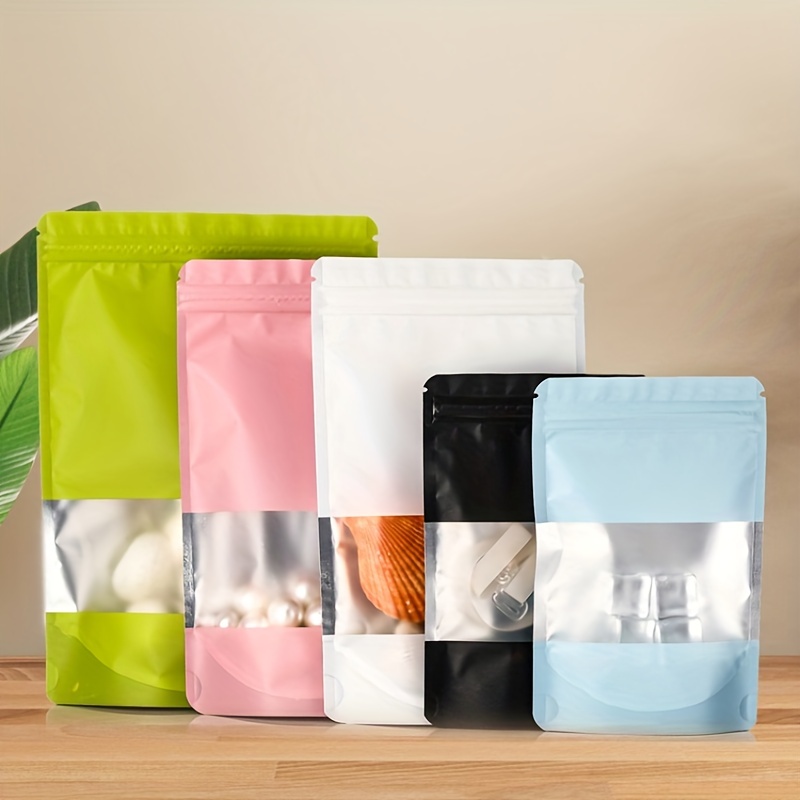 Clear Zipper Bag Sealed Food Storage Zip Lock Stand Up Bag - Temu
