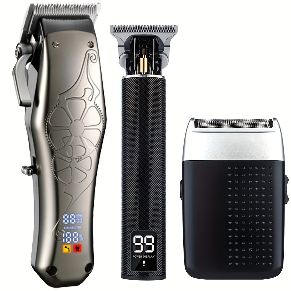 3pcs/Set Hair Clippers, Professional Hair Clippers For Men, Electric  Shavers Razor, Beard Trimmer, Hair Trimmer For Men's Haircut, Cordless  Men's Hair Cutting Kit, Barber Clippers And Trimmers Set,