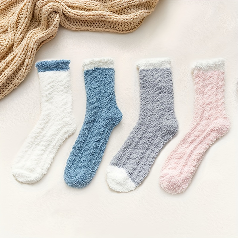 Mart Women's Socks Womens Socks Ladies Winter Thick Slipper Socks With  Grippers Non Slip Warm Fuzzy Socks Socks Cushioned Hiking