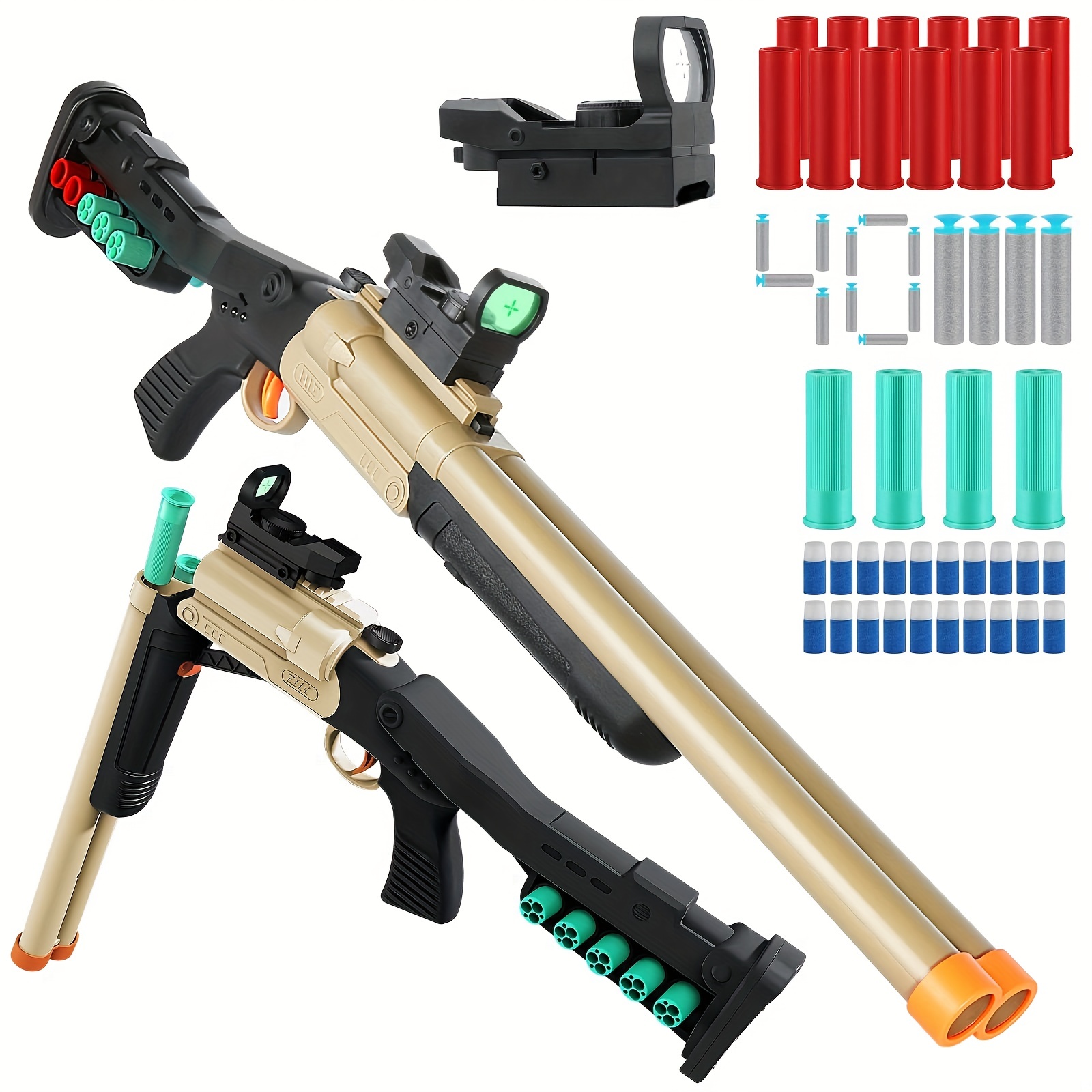  Pistolas de juguete para niños de 8 a 12 años, pistola de  juguete automática eléctrica de juguete con 200 balas, 2 revistas, 1 gafas,  juguetes de pistola de dardos de espuma