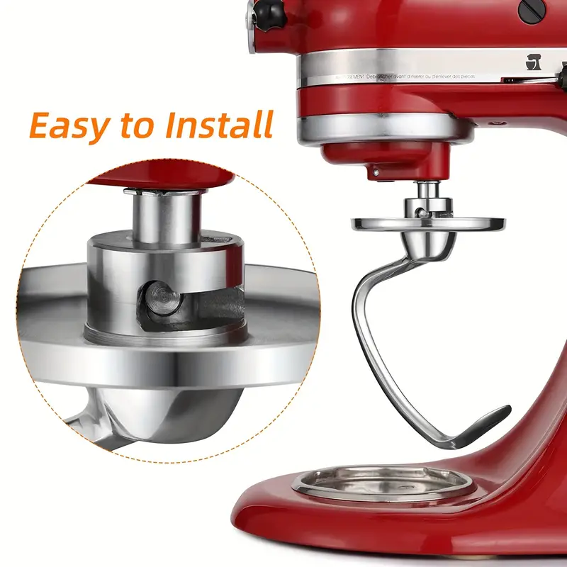 Stainless Steel Spiral Dough Hook For Kitchenaid Stand - Temu