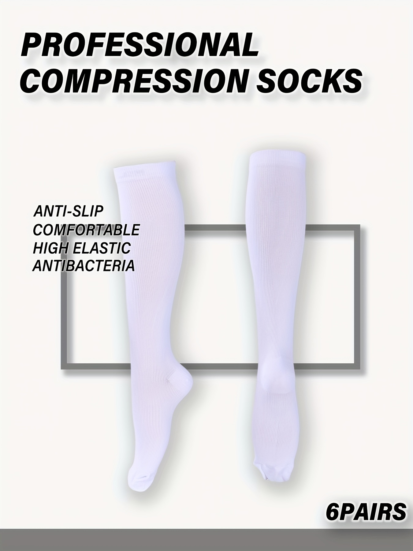 6pcs Compression Socks for Women with Wide Calf for Pregnancy & Nursing
