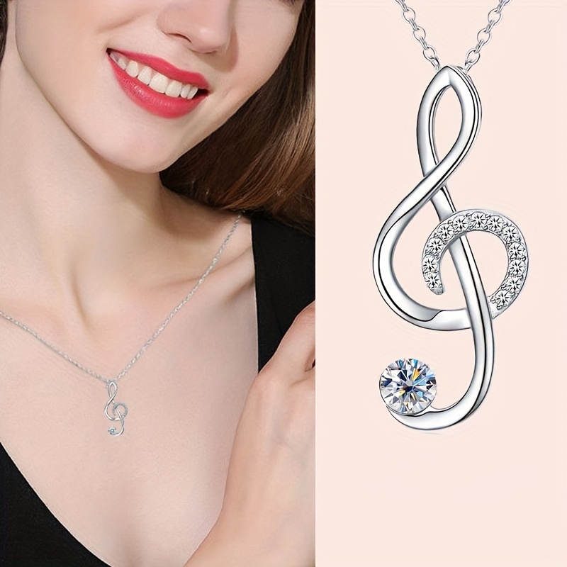 Sterling Silver Music Note Necklace | Lily Charmed | Wolf & Badger