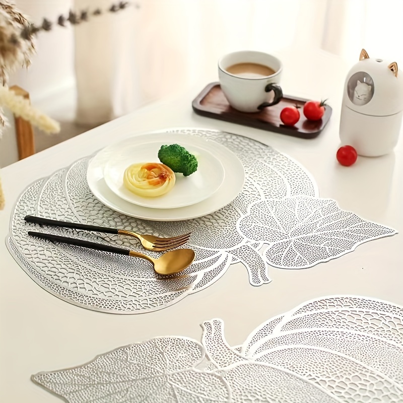Round Woven Placemats Heat Resistant Wipeable Placemat Non Slip