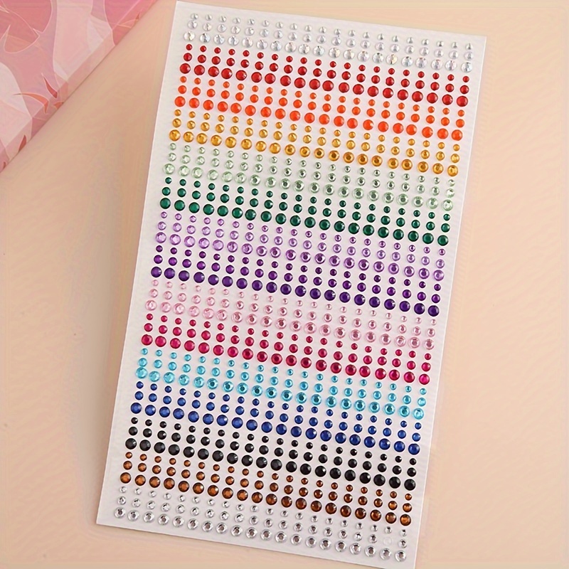 

1 Sheet Makeup Sticker, Face Jewelry Colorful Artificial Diamond Sticker