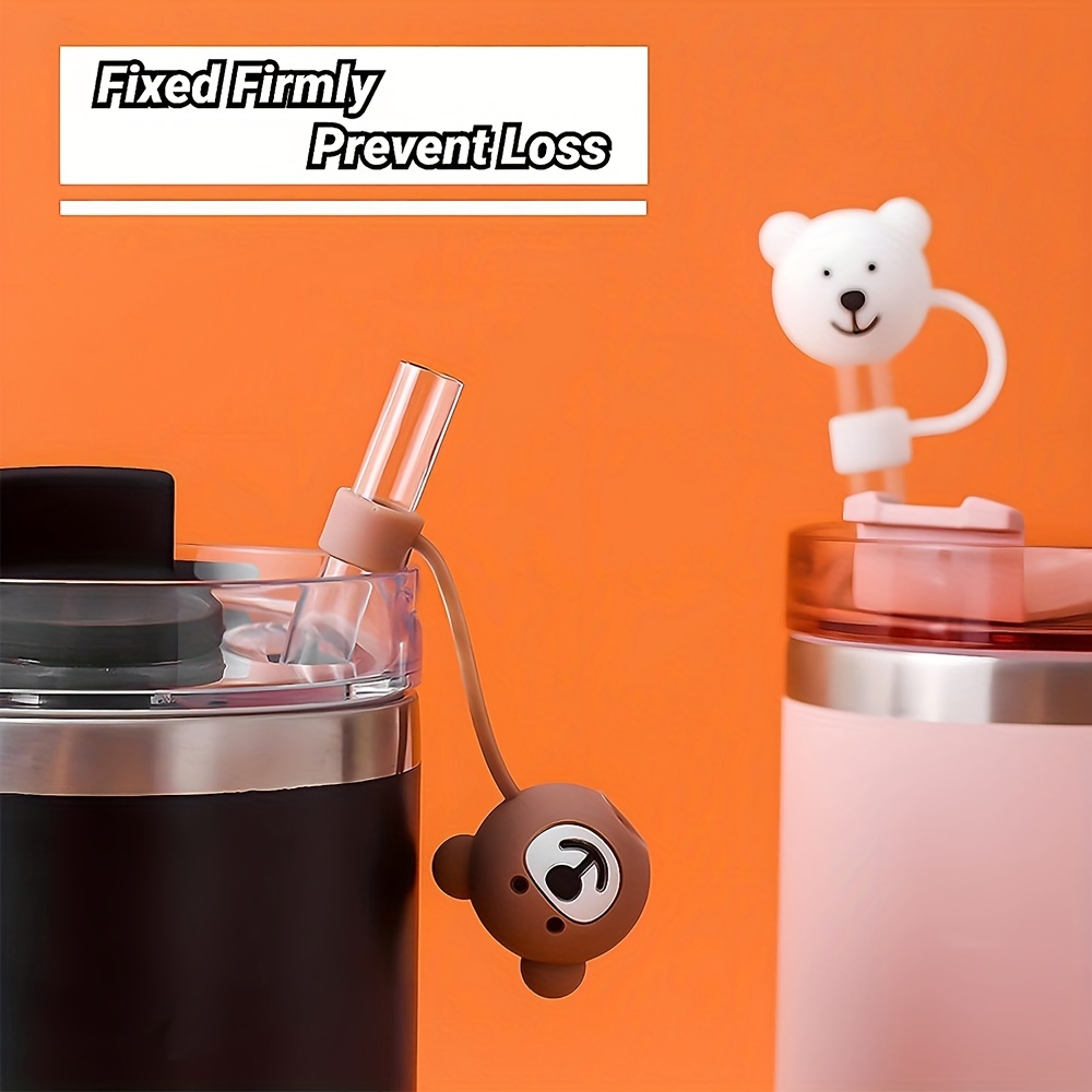  8 Straw Cover Cap Toppers Compatible with Stanley 20 30&40 oz  Tumbler Animal Cloud Silicone Straw Topper 10mm 0.4in Dust-Proof Reusable  Straw Tips Lids: Home & Kitchen
