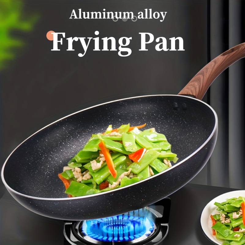 Medical Stone Steak Grill Pan, Non-stick Frying Pan With Wooden Handle For  Induction Cooker And Gas Stove - Perfect For Barbecue, Fish Frying, Fried  Dumplings, Chicken Wings, And More! - Temu