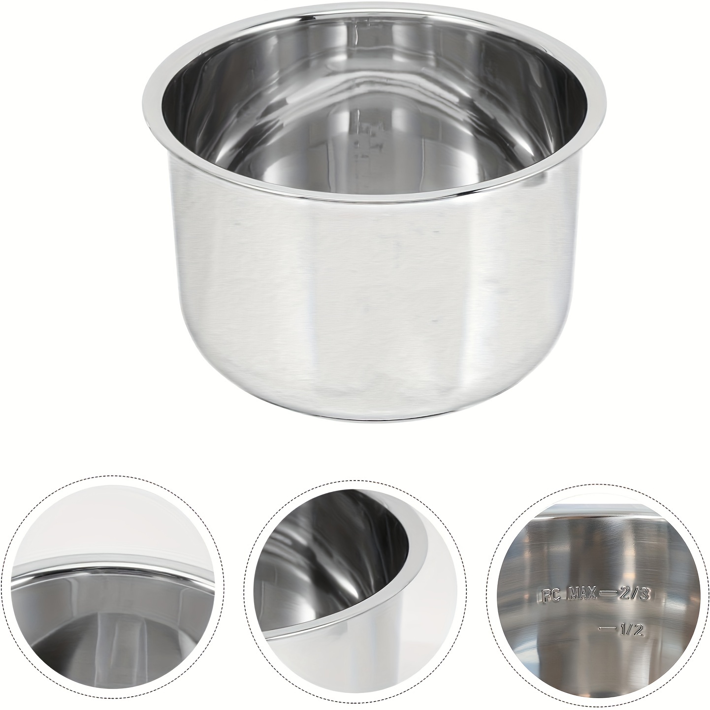  Stainless Steel Inner Pot Replacement Insert Liner