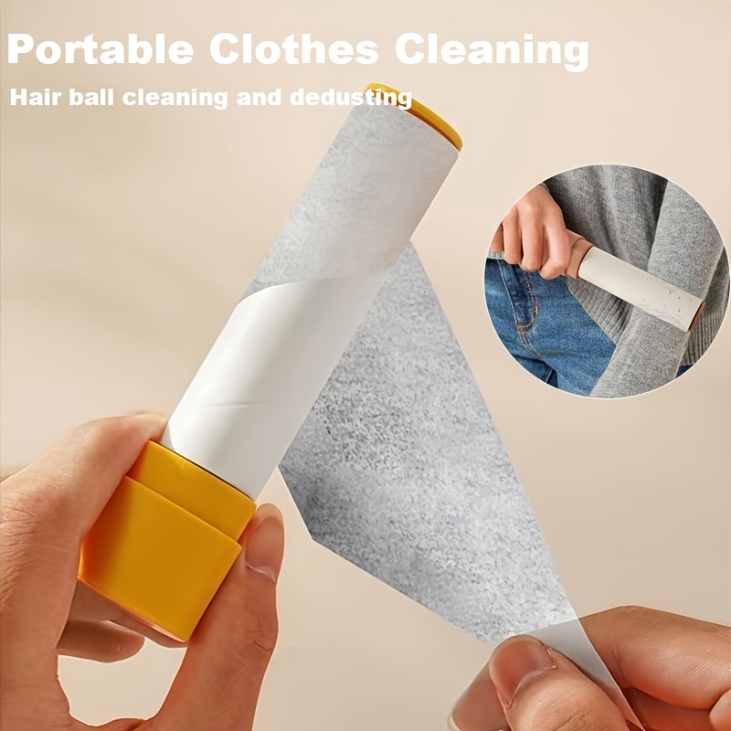 Lint sticking roller, extended tear-off replacement roll, clothing