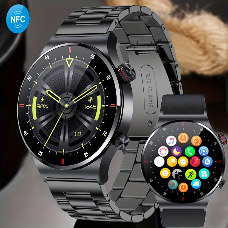  Reloj inteligente para Huawei, reloj inteligente para hombre,  impermeable, deportivo, rastreador de fitness, multifunción, Bluetooth,  llamadas, reloj inteligente para Android, iOS, electrónico, : Electrónica