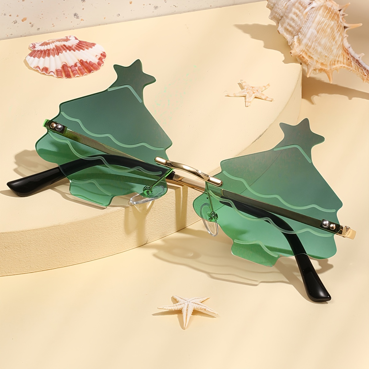 Adorables Exquisitas Gafas Sol Decorativas Lentes Diseño Árbol