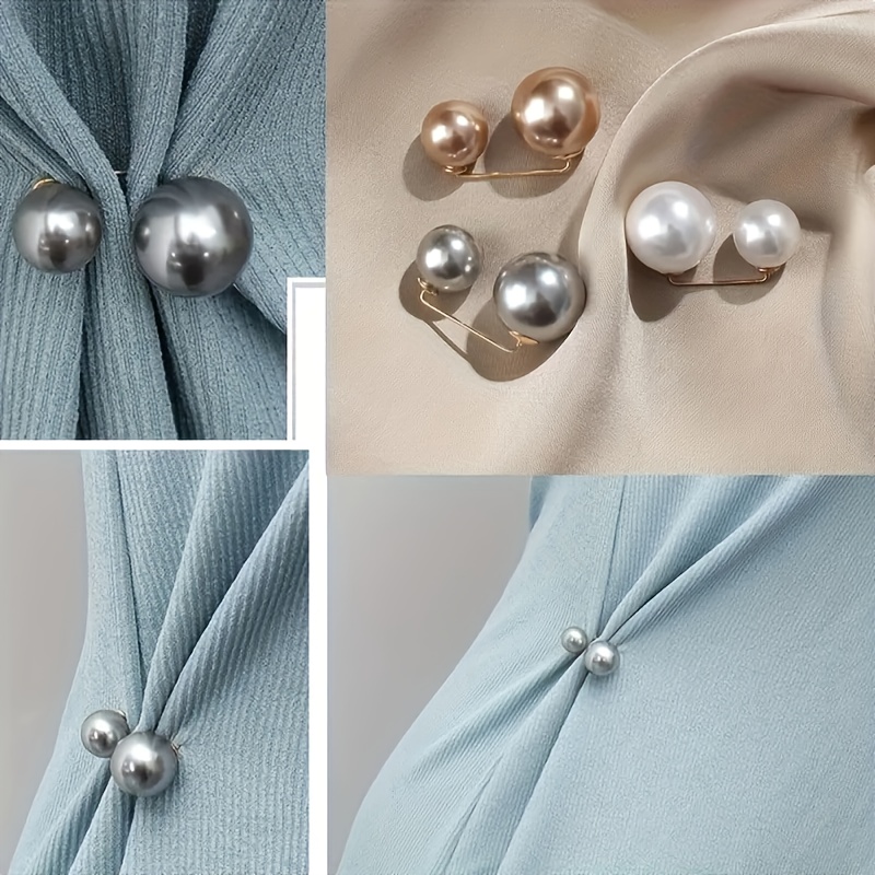 10pcs faux pearls brooch pin set for women clothings daily wear decoration gift