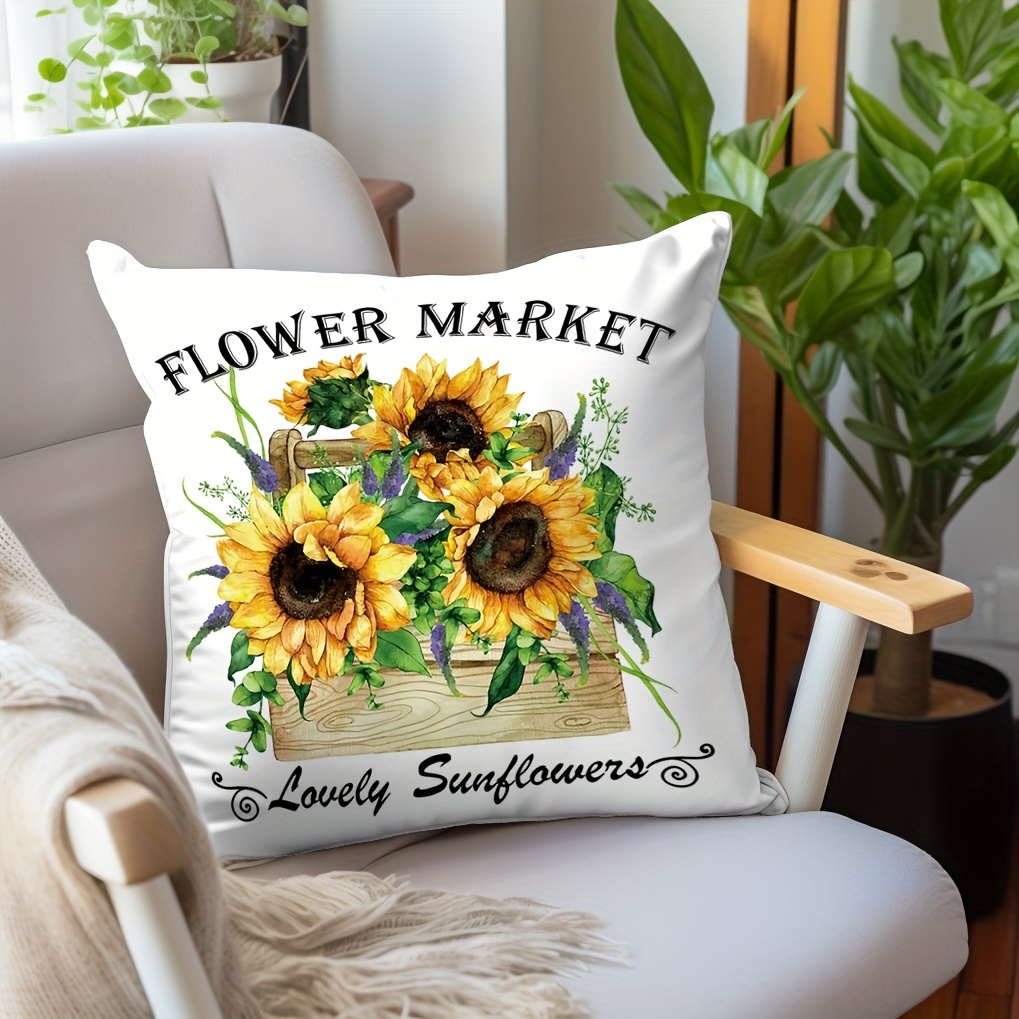 Almohadas discount de girasoles