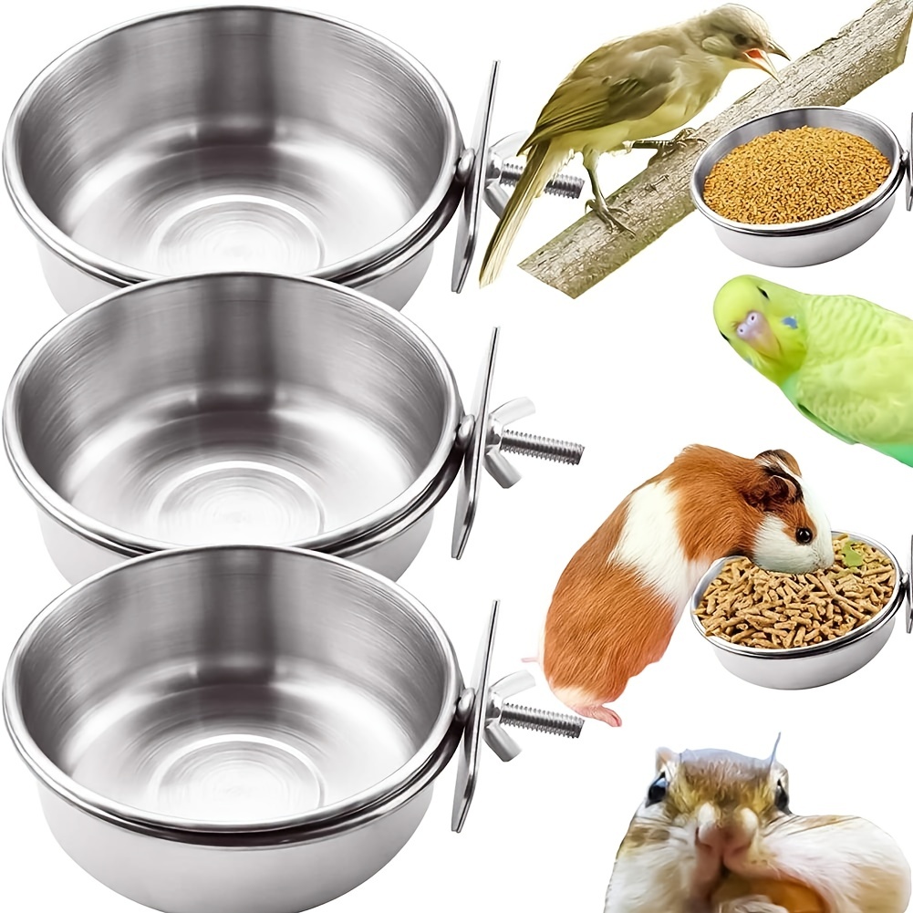 Elevated Dog Food Bowl Water Bowl For Cage Stainless Steel - Temu