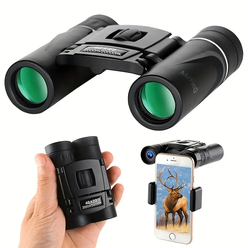 moying 40x22 versatile mini compact pocket binoculars for hiking minoculars for adults kids light weight foldable binoculars bak 4 prism waterproof monocular fmc lens telescope waterproof for outdoor photography accessories travel exploration wild animal watching sightseeing and field survival tool low light vision telescope photography kit accessories details 3