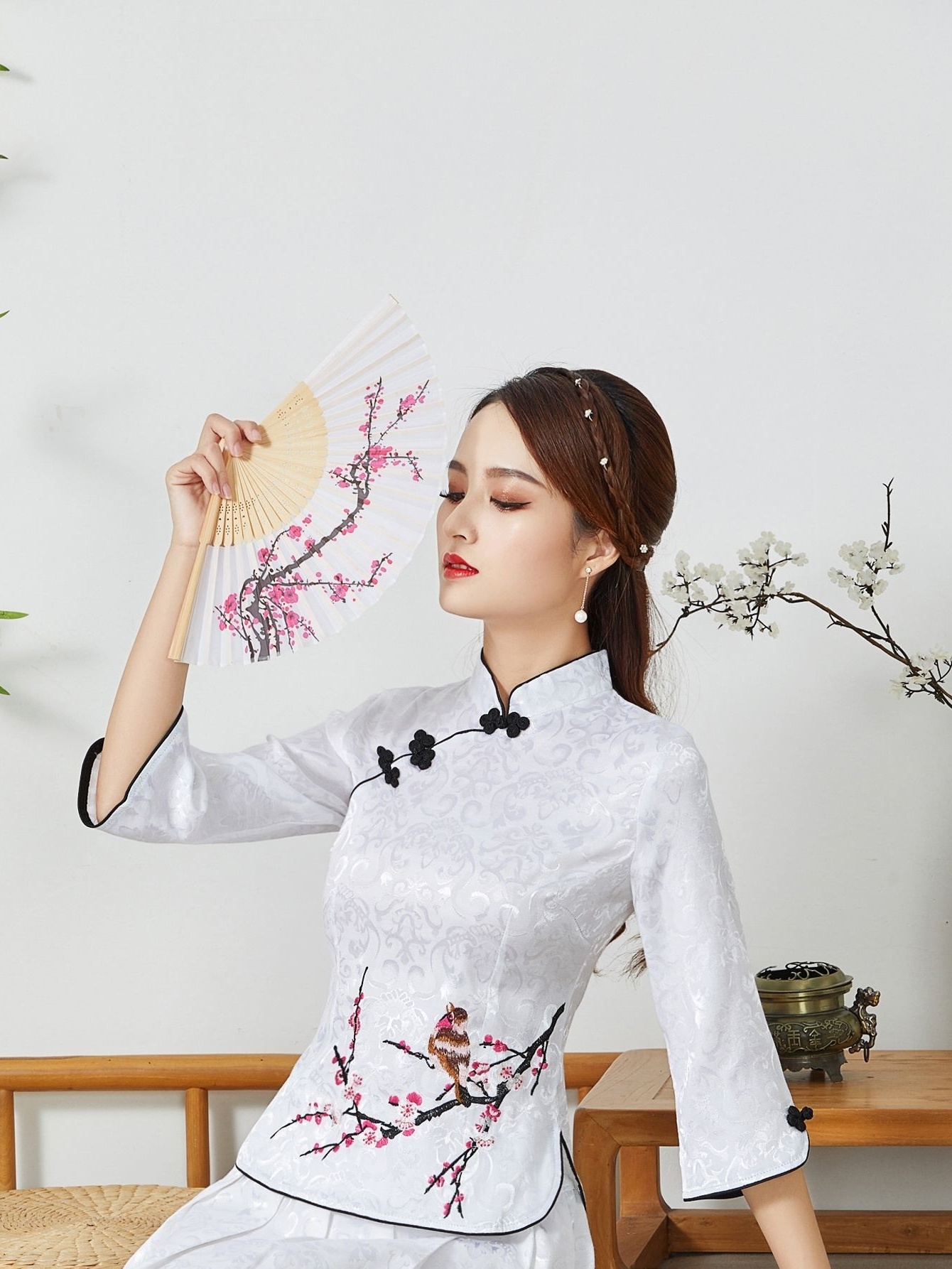 Floral Embroidered Cami Tang Suit Ethnic Spaghetti - Temu Philippines