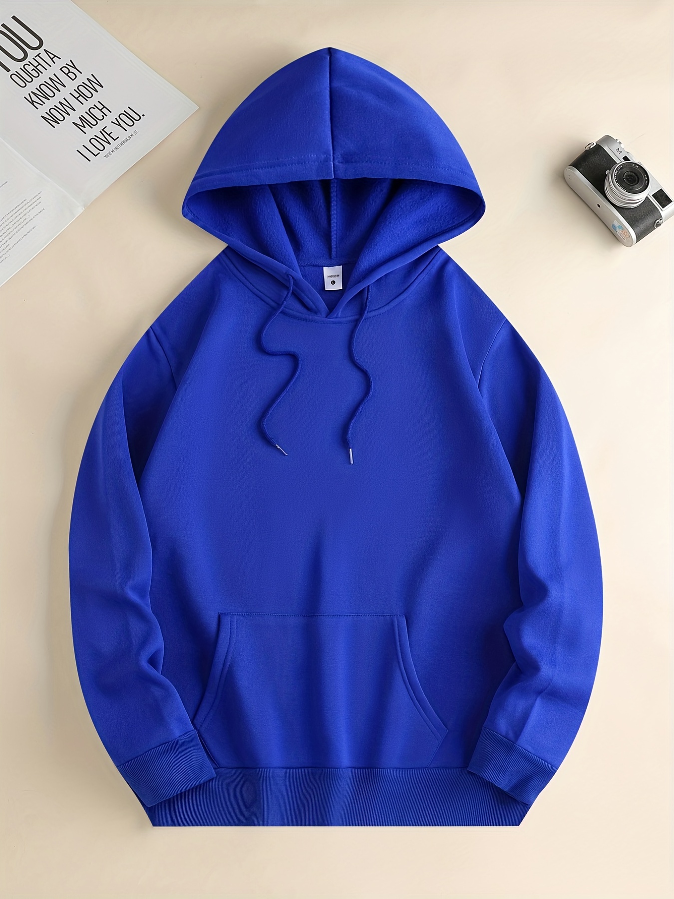 Blue Hoodie Men's Casual Men's Hooded Sweater Personalized Printed Men's  Coat Men Blue Hoodie