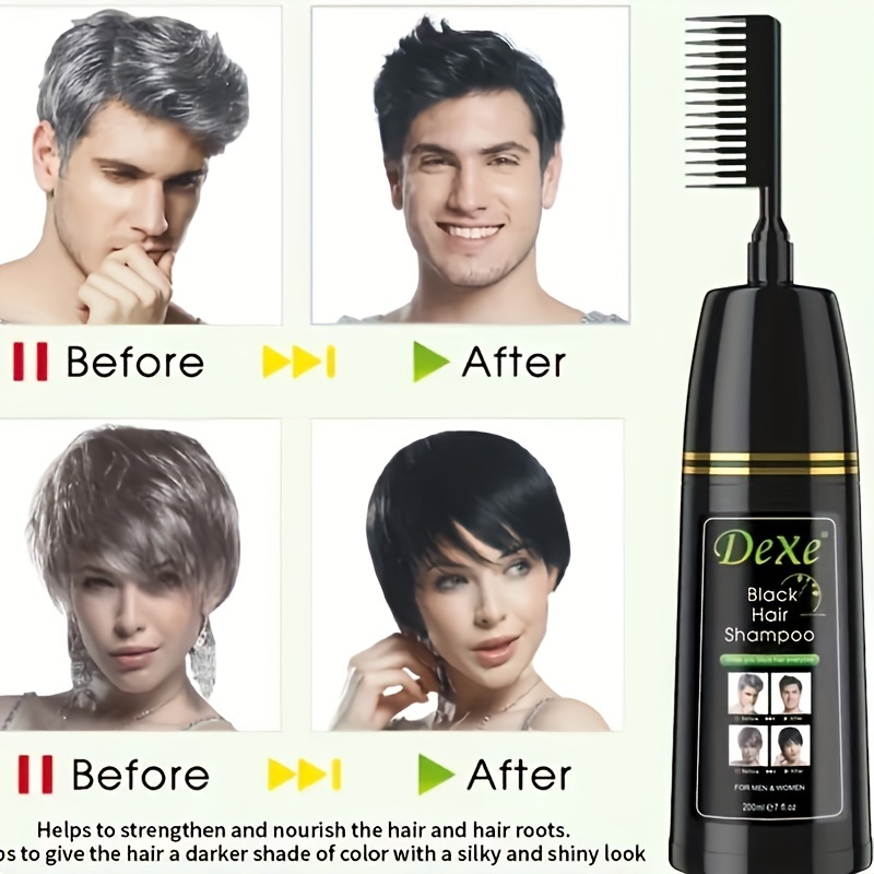 200ml Instant Hair Shampoo With Comb Semi permanent Hair Dye Shampoo
