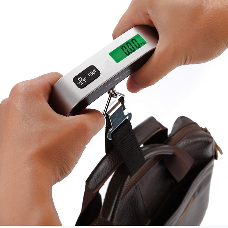 Portable Abs Scale Digital Lcd Display Electronic Luggage Hanging Suitcase  Travel Weighs Baggage Bag Weight Balance Tool - Temu