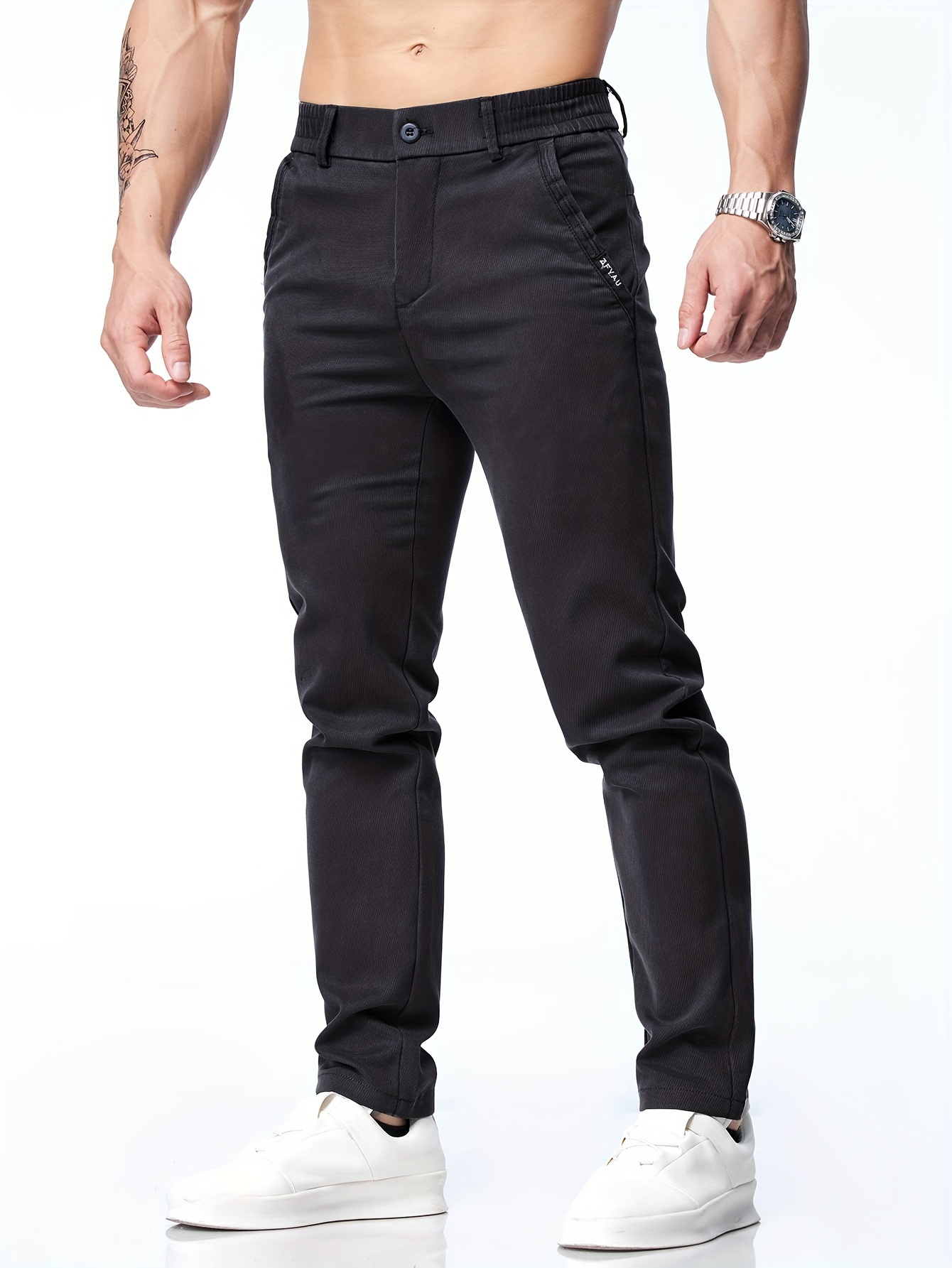 Pantalones Rectos Para Hombre Jeans Cómodo Y Elástico Casuales