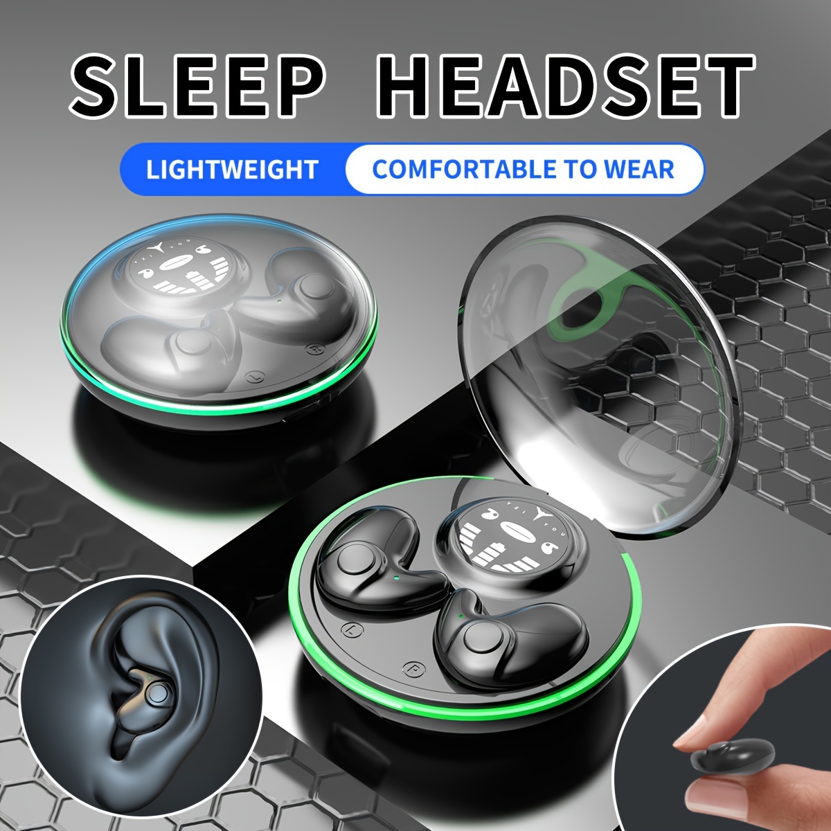 Auriculares invisibles para dormir con bloqueo de ruido, inalámbricos,  Bluetooth para dormir de lado, ajuste cómodo, pequeños auriculares ocultos  para dormir : : Electrónicos