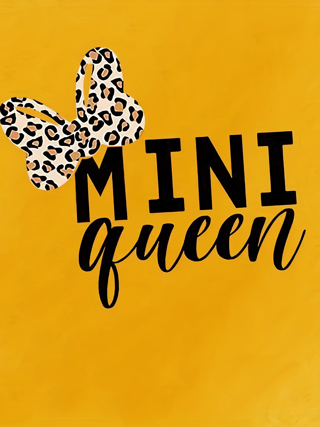 Meninas Mini Queen Leopard Bow Graphic Tee Cotton Comfort - Temu Portugal