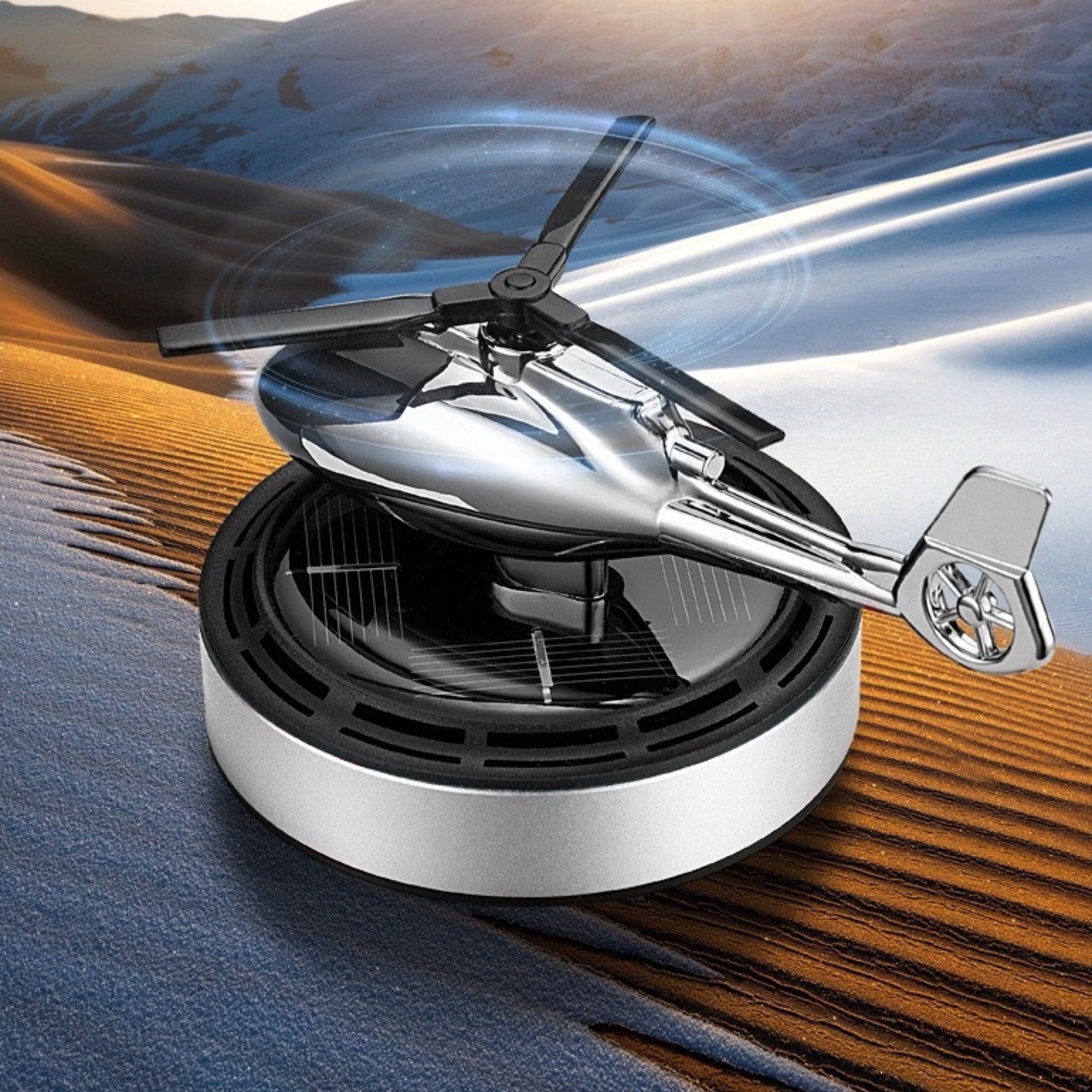 Car Air Freshener Solar Energy Rotating Helicopter Car - Temu