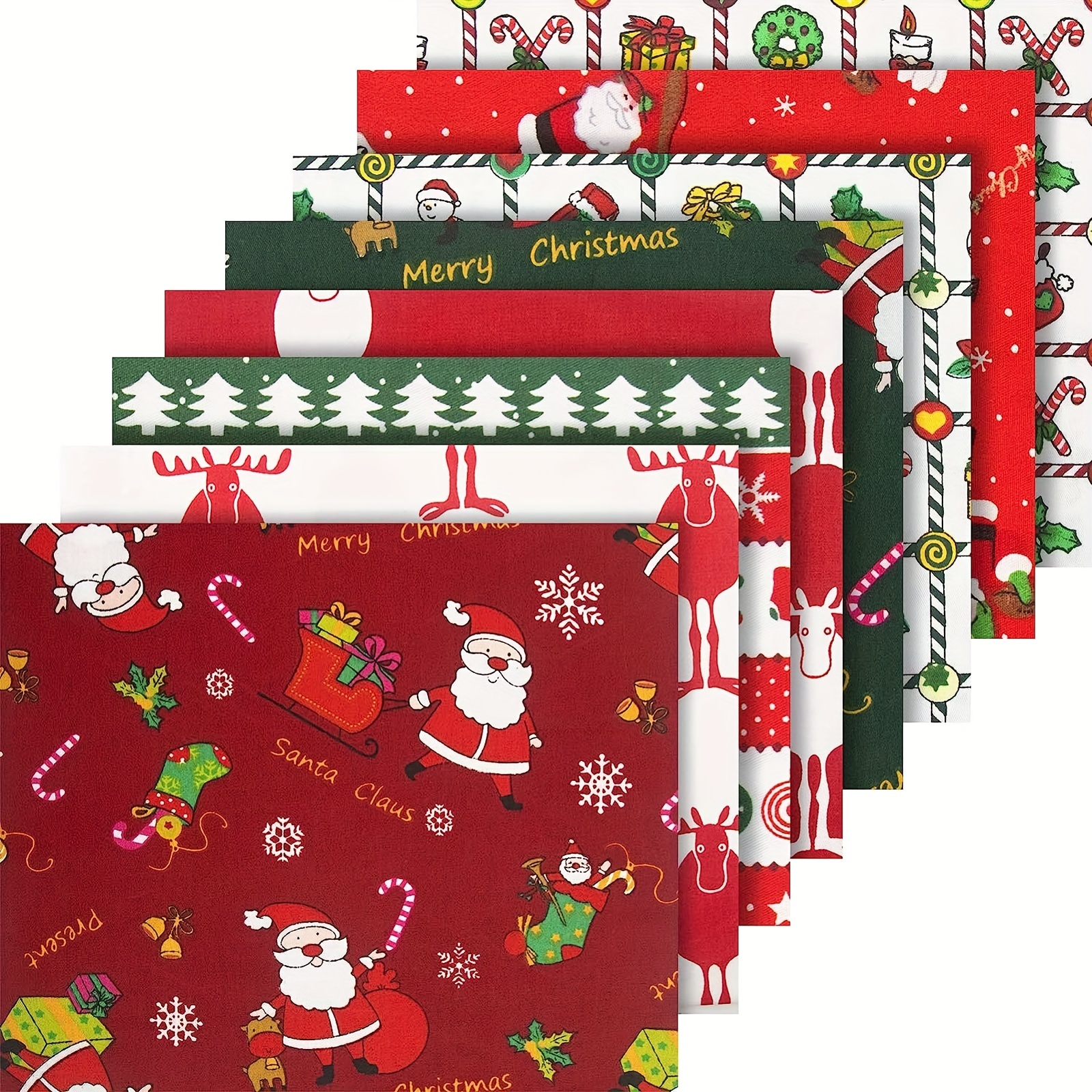 Christmas Fabric Bundles Sewing Quilting Fabric Christmas - Temu