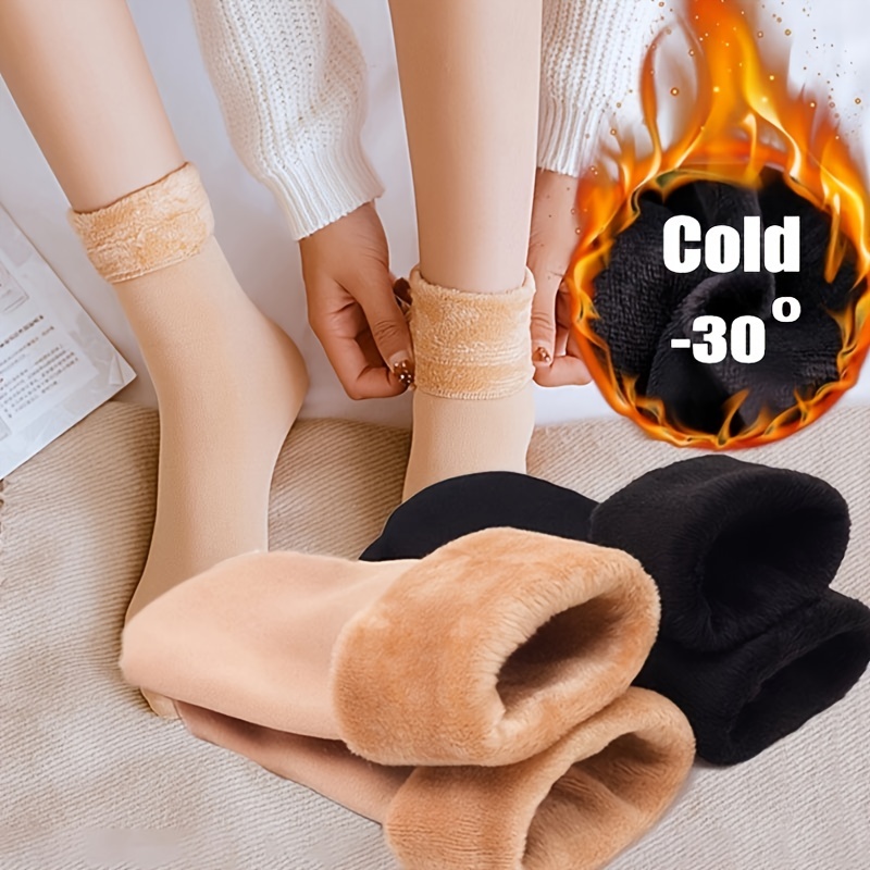  Medias térmicas para mujer, para clima frío, con forro