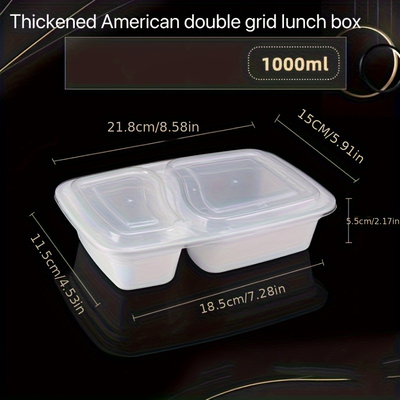 Meal Prep Containers, Reusable Meal Prep Containers, 2 Compartment Food  Containers With Lid, Microwave Freezer Dishwasher Safe, For Home Kitchen  Restaurant Picnic Party, Food Storage Accessories, Kitchen Supplies - Temu