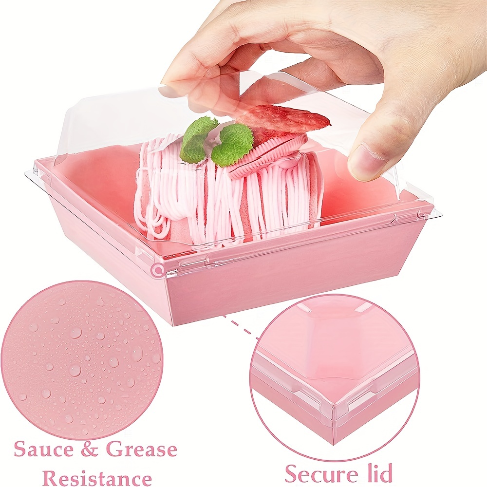 Paper Charcuterie Boxes With Clear Lids Brown Cookie Boxes - Temu