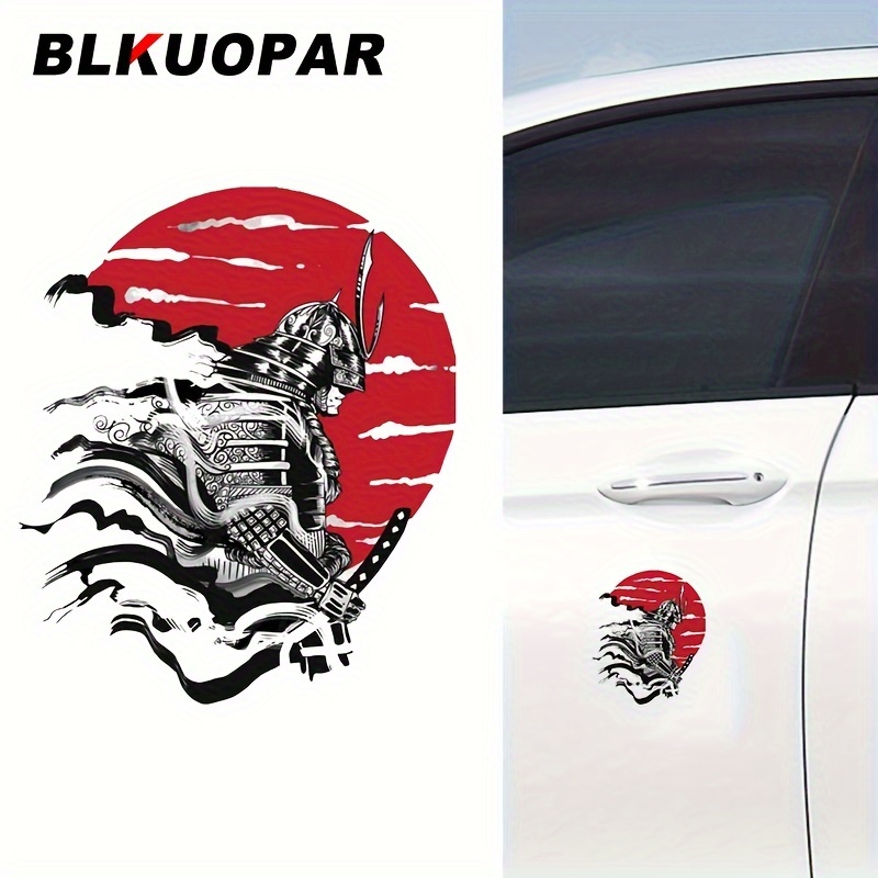 Japanese Warrior Car Sticker Cartoon Red Sun Samurai Bumper - Temu
