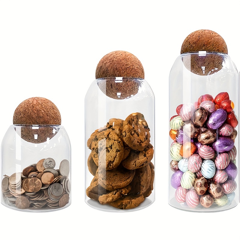 Ball cork lead-free glass jar with lid bottle storage tank sealed