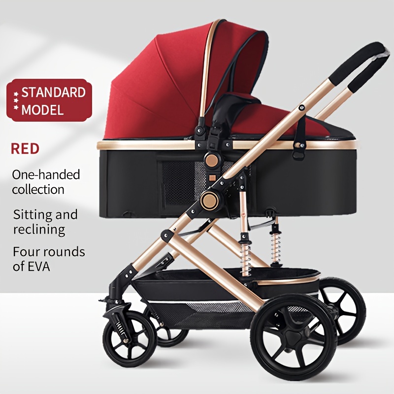 Reversible Baby Stroller, ELITTLE EMU Full-Size Toddler Stroller, Full  Recline Cockpit Compact Stroller, 0-36 Months Newborn Infant Stroller