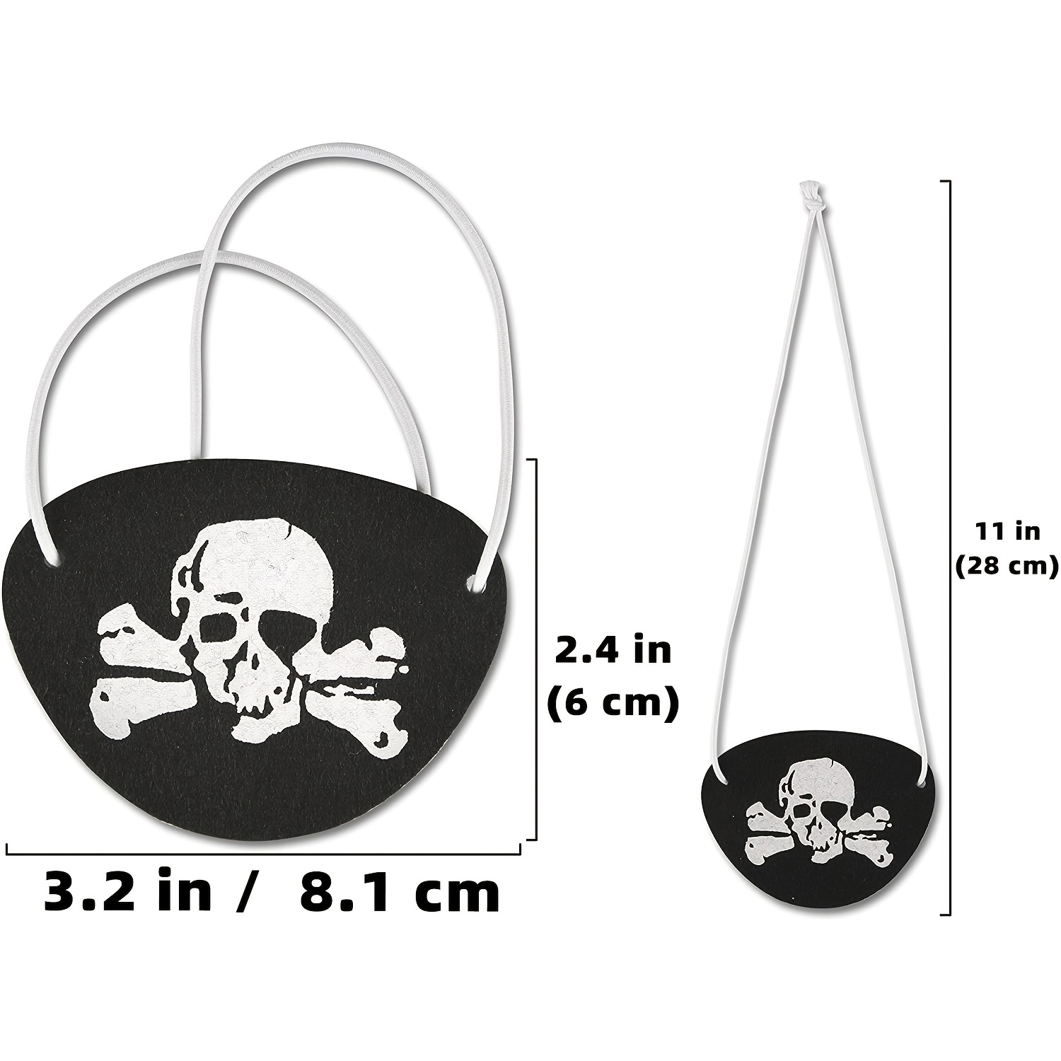 Skeleton Pirate Eye Patch For Halloween And Pirate Parties - Temu