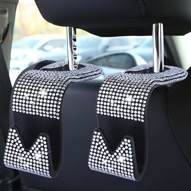 Rhinestone Car Seat Back Hook Bling Artificial Diamond - Temu