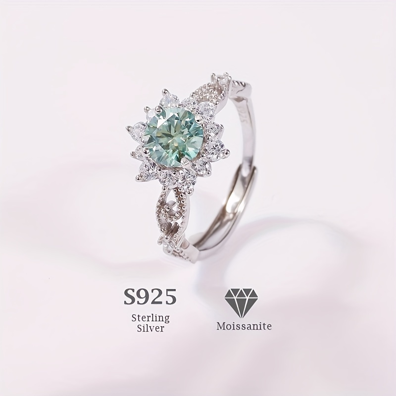 Tamara  925 Silver 1 Ct Moissanite Diamond Ring – TrophyWife Jewelry