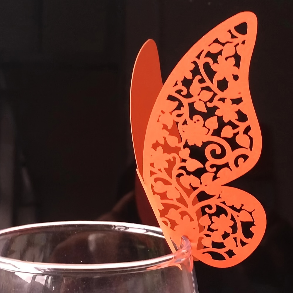 Red Butterfly Gilded Martini Glasses