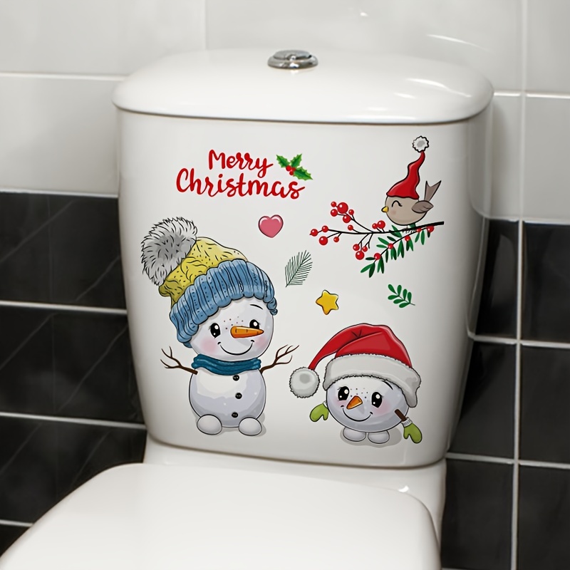 Christmas Toilet Seat Sticker, Merry Christmas Snow Man Xmas Toilet Lid Set  Cover, Removable Decal Paper Decor Sticker, Bathroom Accesssories,  Christmas Decoration, Cute Aesthetic Stuff, Cool Gadgets, Unusual Items -  Temu