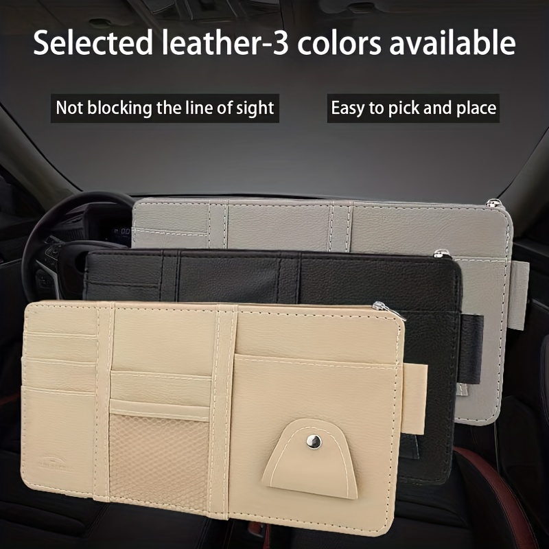 Upgrade Car Organization Stylish Leather Storage Bag Sun - Temu