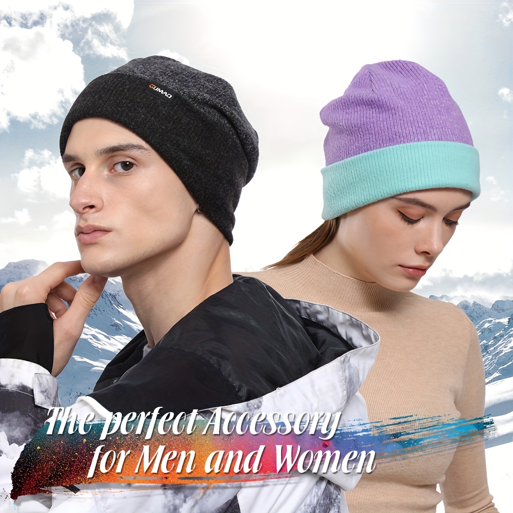 Acheter Bonnet d'hiver en polaire pour femme, écharpe, chaud, respirant,  tricoté en laine, Double couche, casquette de Protection